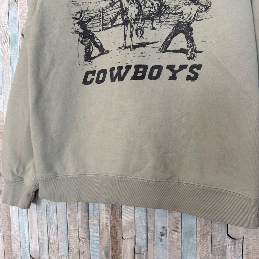 John Galt Cowboy Western Crew Neck Sweatshirt Pullover Top Rodeo Brandy Melville - Picture 3 of 10